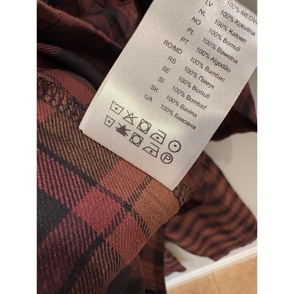 Taylor Swift Evermore Album Plaid Flannel Pajama Set Women Sz L Cotton Lounge - Picture 11 of 11